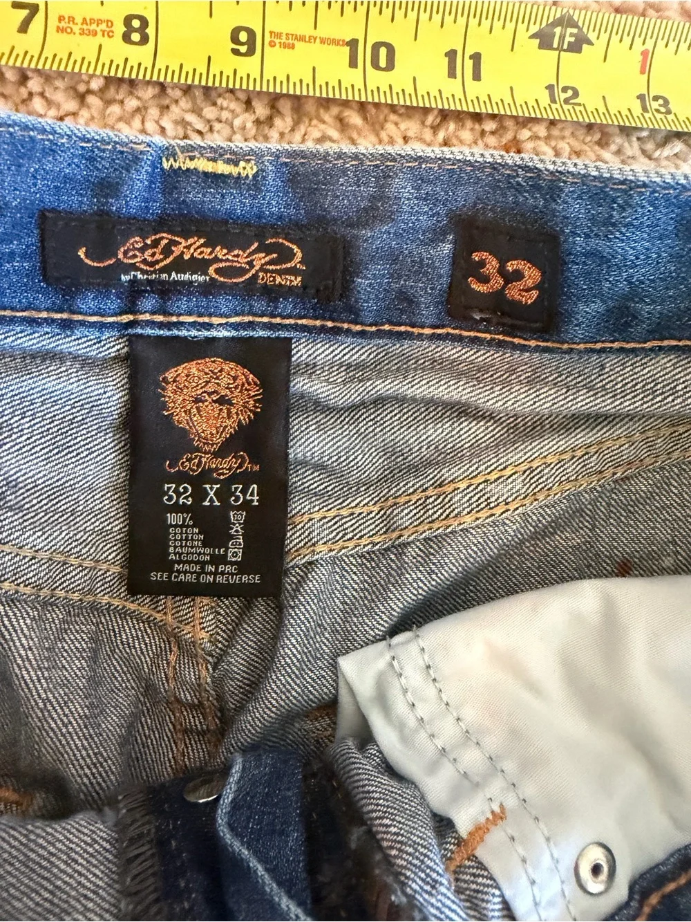 Ed Hardy color thighs jeans